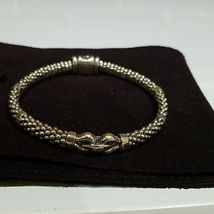 Lagos sterling silver derby caviar bracelet